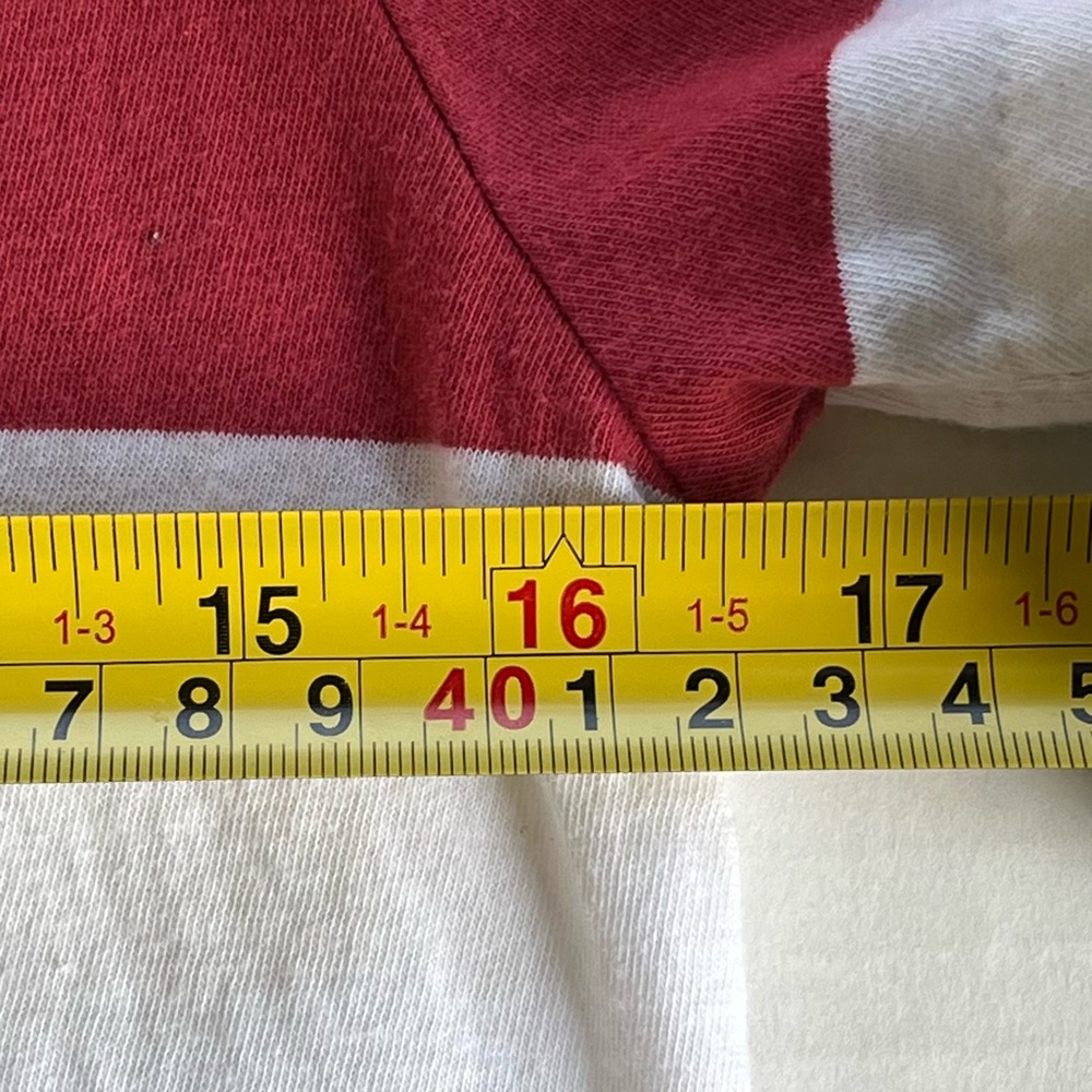 POLO RALPH LAUREN White Striped T Shirt Top Women’s Large - Picture 8 of 10